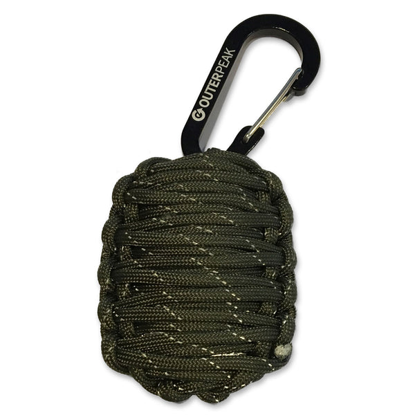 20-Piece Emergency Paracord Survival Kit (Army Green Reflective)